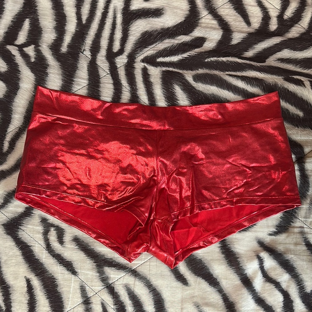 Shiny Red Women's Shorts
